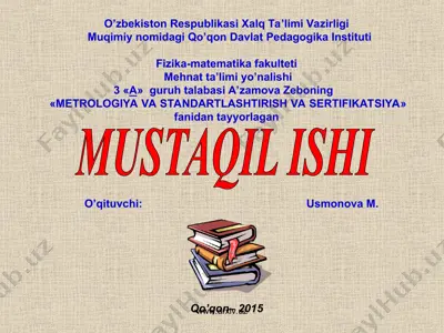 detal sirti yuzalarning g’adir-budirligi va ularning parametrlari — PPT