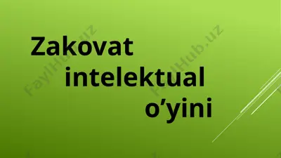 zakovat savollari 2026 4-sinflar uchun — PPTX