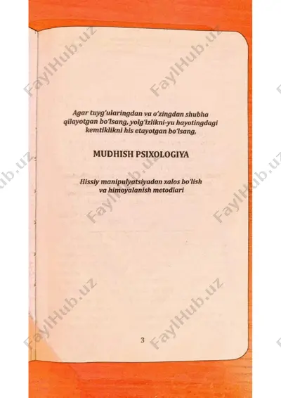 seni toliqtirayotgan hamma narsadan voz kech 1-qism — PDF
