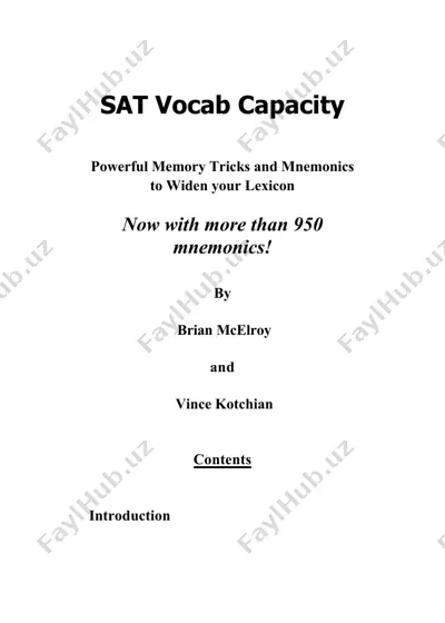 sat vocab capacity with mnemonics — PDF