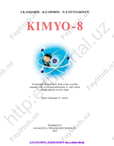 8-sinf kimyo 2019 (@elekton_darslikbot) — PDF