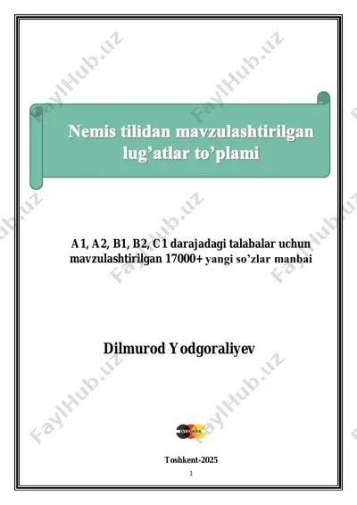 nemis tili lug‘at 17.000+ — PDF