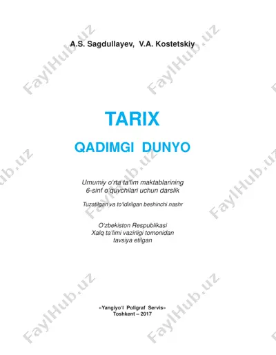 tarix 6-sinf — PDF