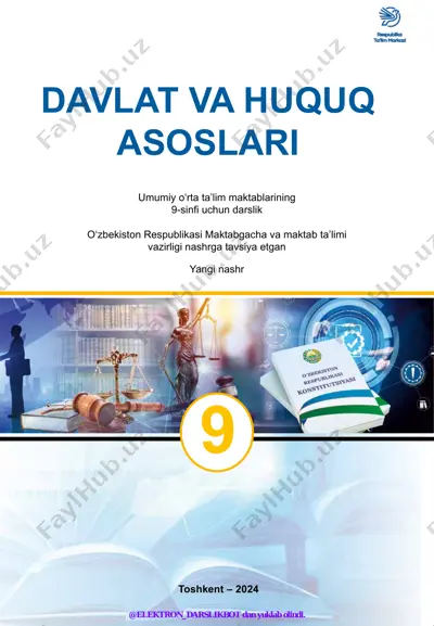 9-sinf huquq 2024 (@elekton_darslikbot) — PDF
