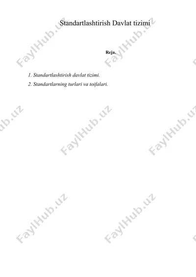 standartlashtirish davlat tizimi — DOC