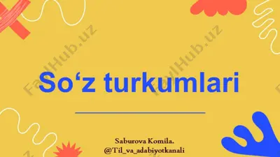 so‘z turkumlari — PDF