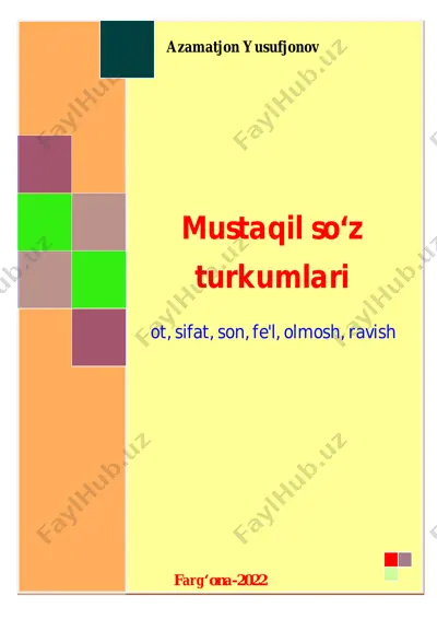mustaqil so‘z turkumlari_qo‘llanma — PDF