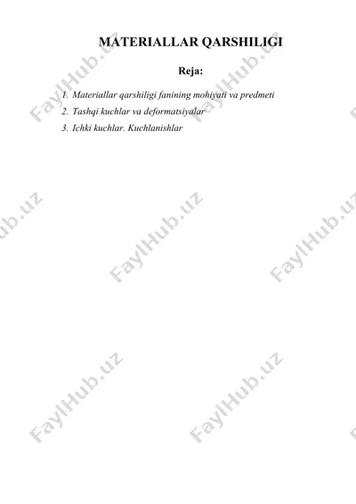 materiallar qarshiligi — DOC