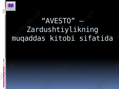 “avesto” kitobi haqida — PPTX