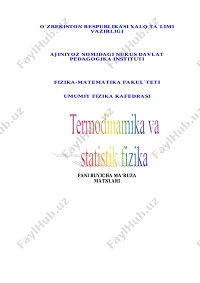 stat fiz termodinamika uzb — PDF
