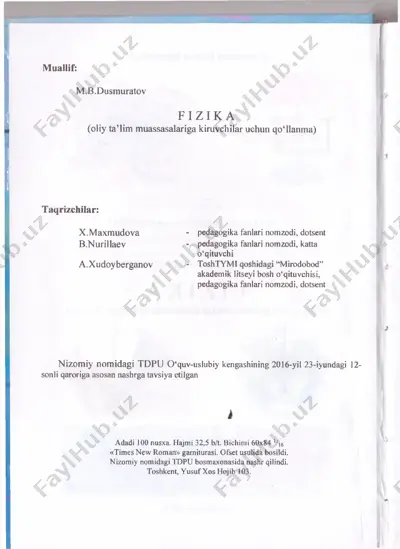 dustmuratov 1-qism — PDF