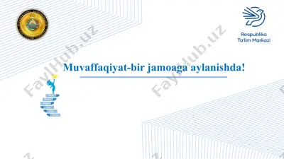 muvaffaqiyat-bir jamoaga aylanishda — PPTX