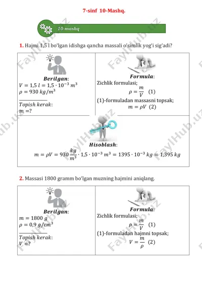 7 sinf 10-mashq yechim — PDF