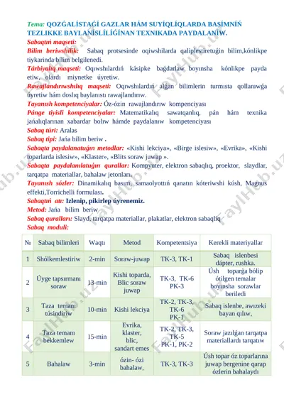 10-kl sabak islenbe — DOC