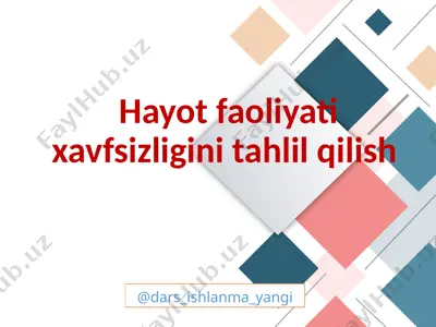 4-mustaqil ish.hayot faoliyati xavfsizligini tahlil qilish+ — PPTX