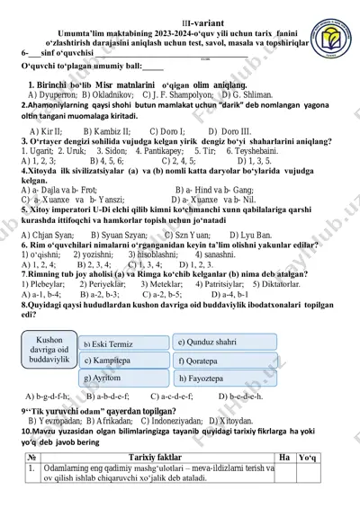 6 tarix 3 variant — PDF
