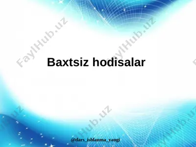 12_javoblari_ishlab_chiqarishda_sodir_bo’ladigan_baxtsiz_hodisalar — PPTX