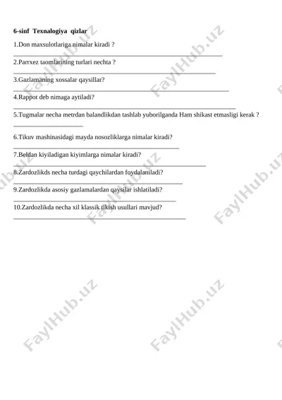 6_sinf_texnologiya_qizlar_monitoring_savollar_@e_baza_ishreja — DOCX