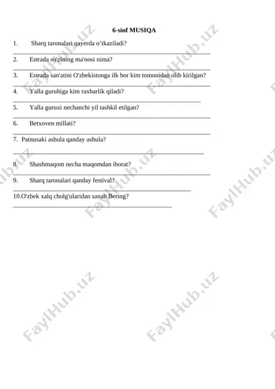 6-sinf musiqa monitoring savollar @e_baza_ishreja — DOCX