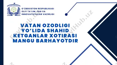 vatan ozodligi yo’lida shahid ketganlar xotirasi mangu barhayotdir — PPTX
