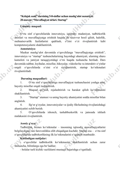 kelajak soati 5-8-sinf 20-mavzu — PDF