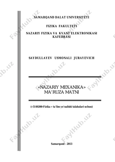klassikaliq mexanika lektsiyalar 2020-2021 2 kurslarga — PDF