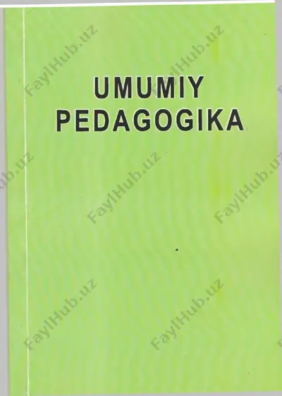 umumiy pedagogika n.atayeva, f.rasulova — PDF