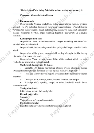 kelajak soati 5-8-sinf 17-mavzu — PDF