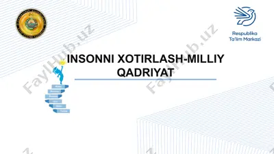 insonni xotirlash-milliy qadriyat — PPTX