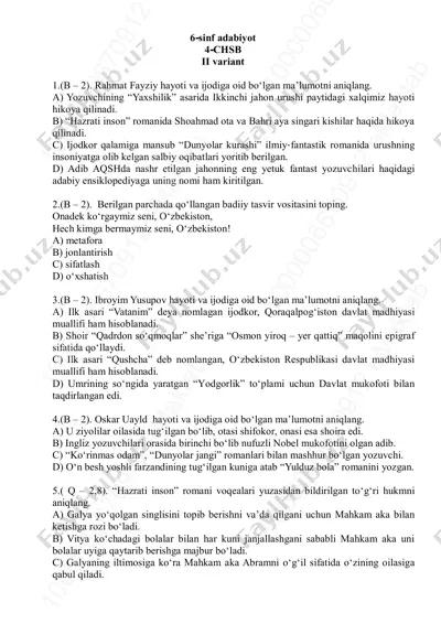 6-sinf adabiyot 4-chorak 2-variant (9) (2) — PDF