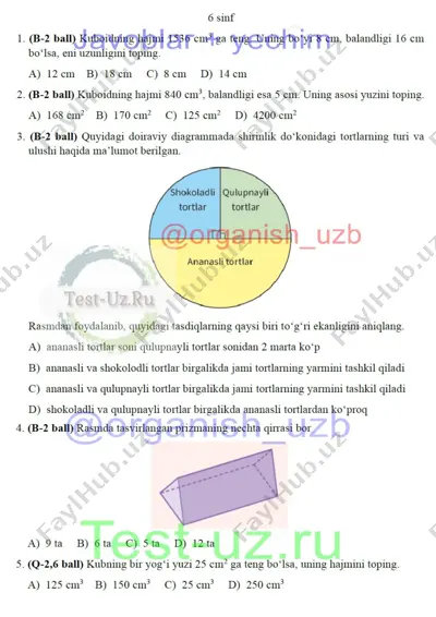 6 sinf matematika chsb-4 demo — DOCX