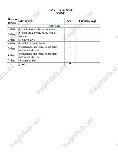 tasviriy san’at 5-sinf — PDF