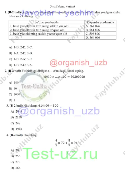 5 sinf matematika chsb-1 demo — PDF