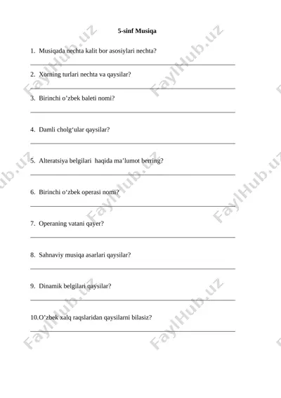 5-sinf musiqa monitoring savollar @e_baza_ishreja — DOCX
