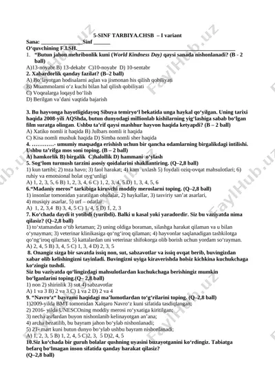 5-sinf orginal — DOCX
