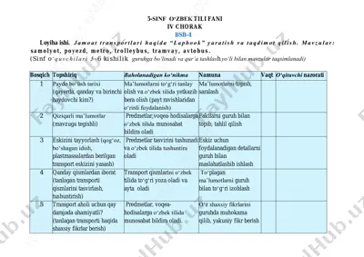 bsb-4_5-sinf_o'zbek tili_loyiha ishi — PDF