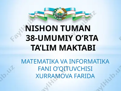 sonli va harfli ifodalar — PPTX