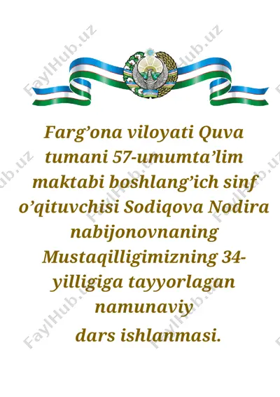 mustaqillik darsi 2025-2026 sodiqova nodira nabijonovna — DOCX