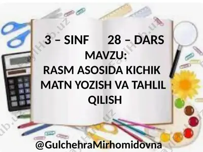 ona tili 4-chorak 3-sinf 28-dars @gulchehramirhomidovna — PPTX