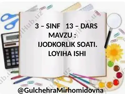 ona tili 4-chorak 13-dars @gulchehramirhomidovna — PPTX