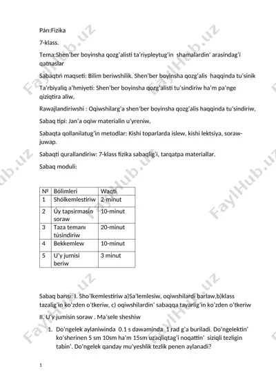 10 klass sabaq islenbe — DOCX