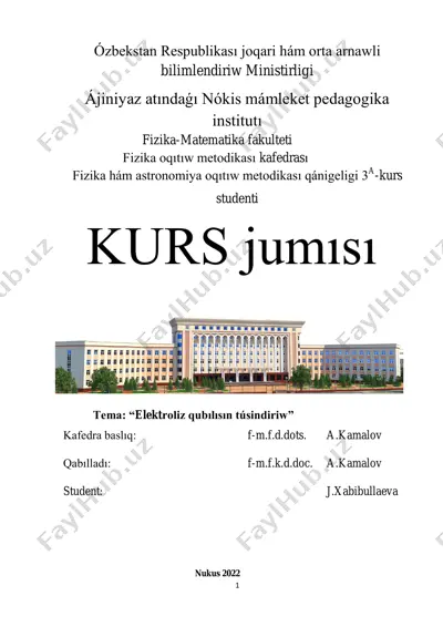 j.xabibullaeva kurs jumisi — PDF