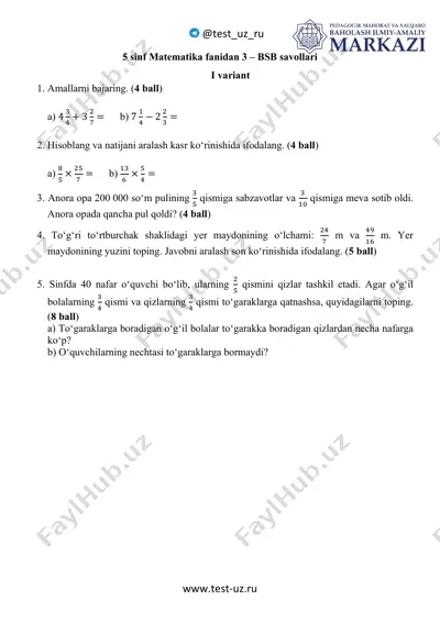 5_sinf_matematika_3_bsb_1_var_2_chorak_@summativ_formativ_baholash — PDF
