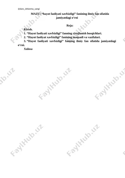 1_oraliq_javoblar_hayot_faoliyati_xavfsizligi_fanining_ilmiy_fan — DOCX