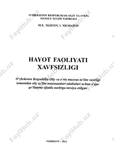 nigmatov_i. hayot faoliyati xavsizligi — PDF