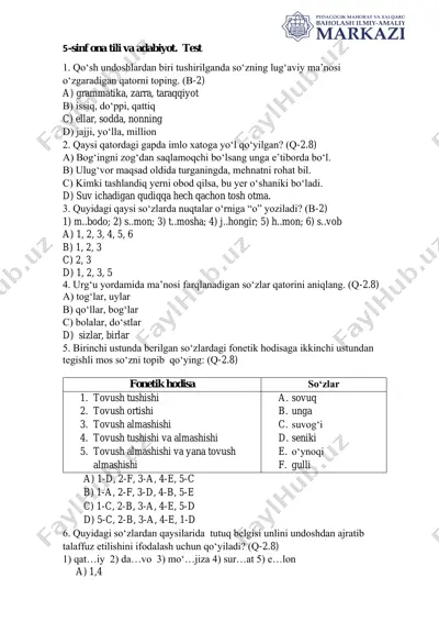 5_sinf_ona_tili_va_adabiyoti_1_chsb_@summativ_formativ_baholash — PDF