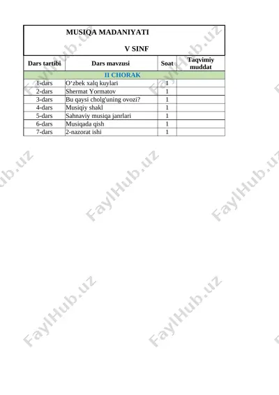 5-sinf musiqa madaniyati — XLSX