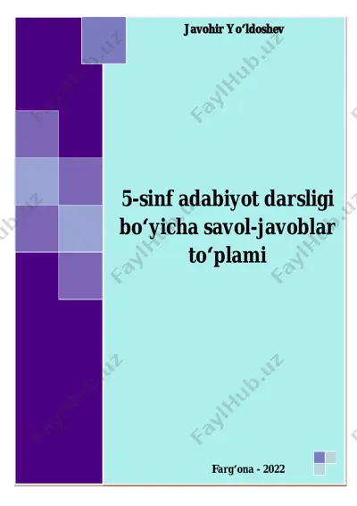 5-sinf adabiyot_savol-javob — PDF