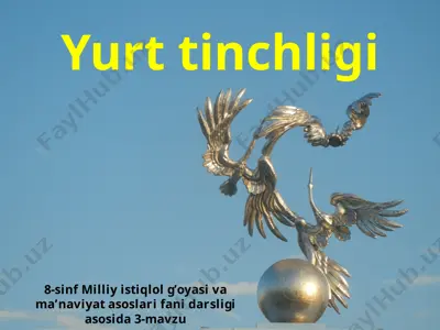 yurt tinchligi 8 -sinf — PPTX