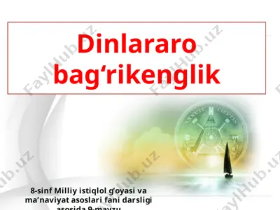 dinlararo bag‘rikenglik 8 -sinf — PPTX
